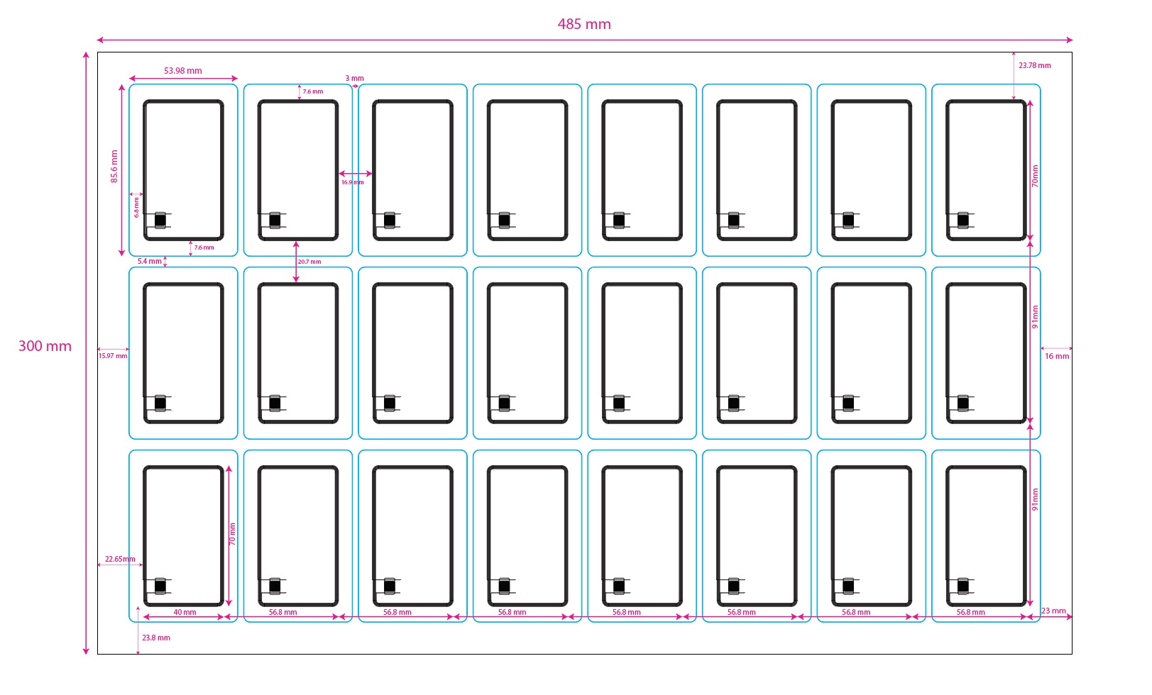 RFID PVC Prelam sheet 3×8